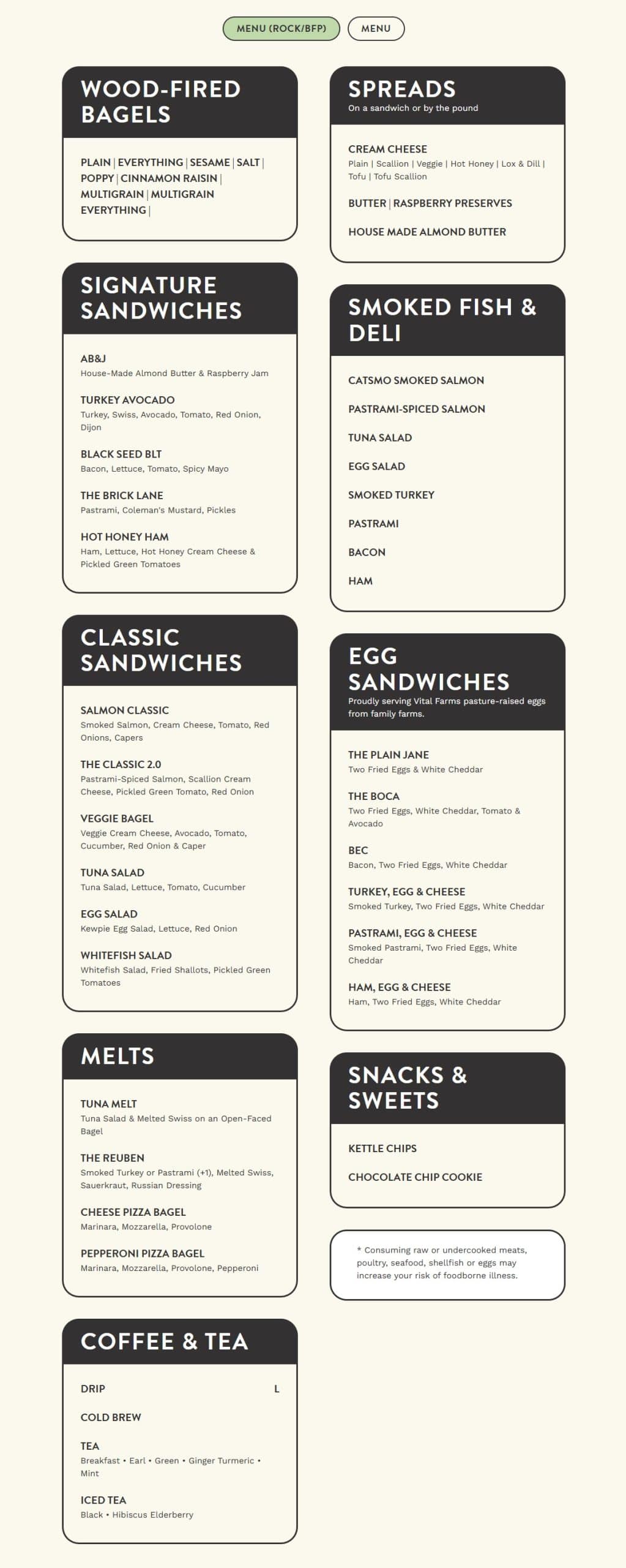 black seed bagels brookfield place menu