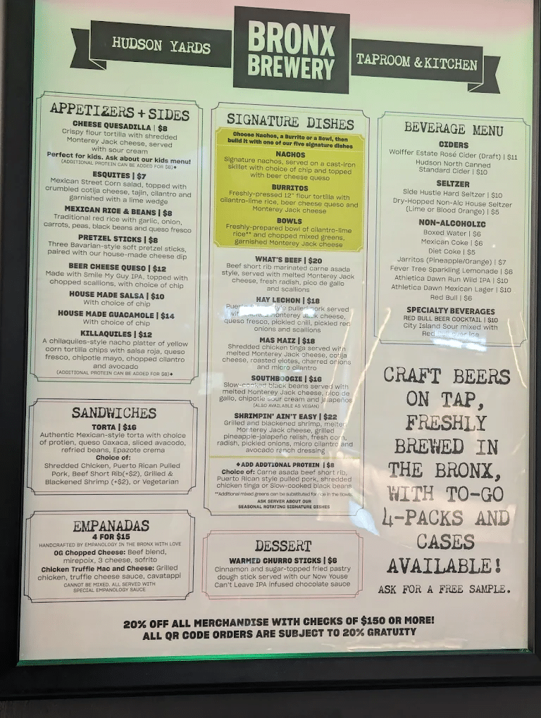 Bronx Brewery Hudson Yards