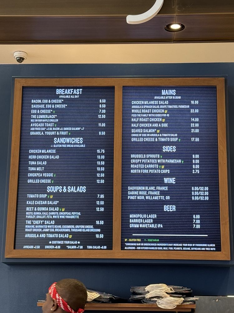 Daily Provisions Brookfield Place Menu