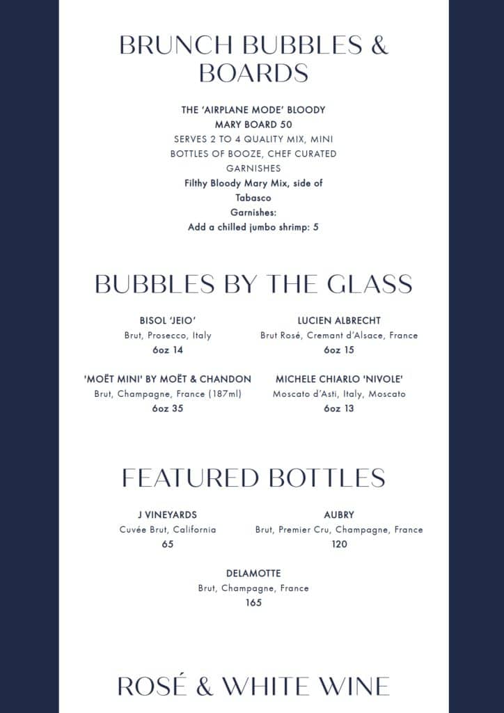 Del Frisco's Grille Brookfield Place Menu