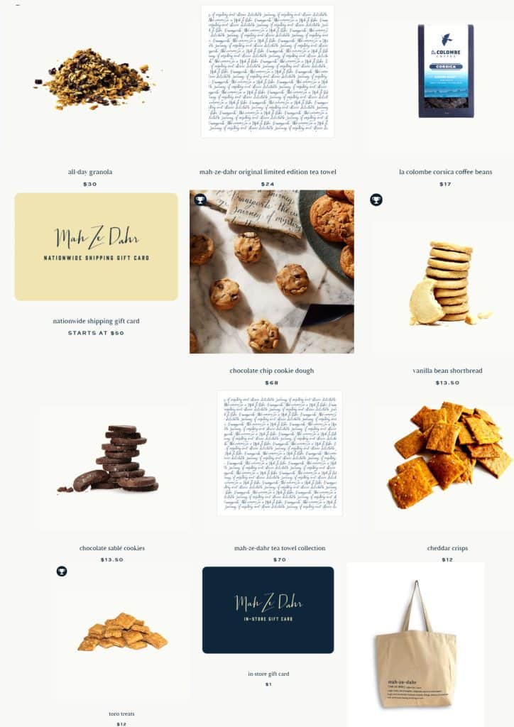 Mah Ze Dahr Brookfield Place Menu