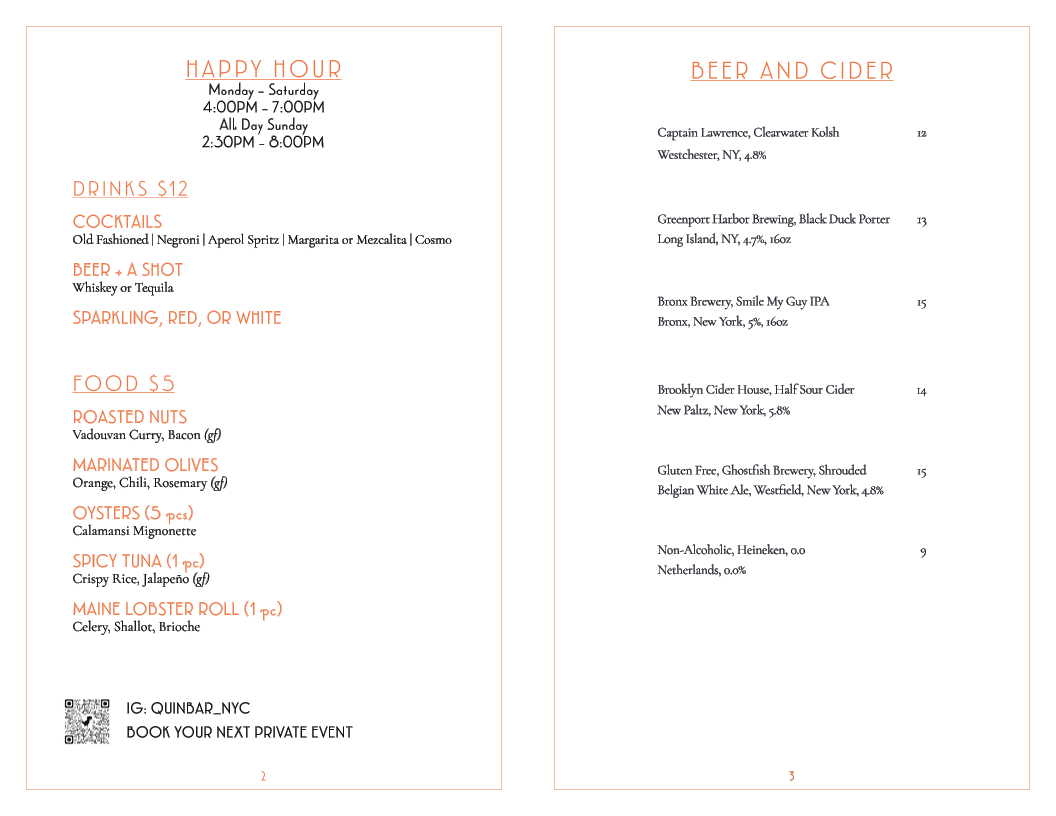 Quin Bar with Priceless Hudson Yards