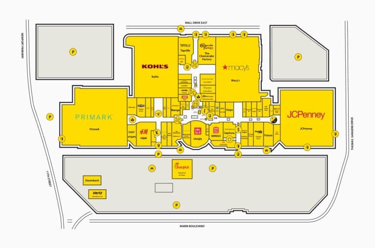 Newport Centre Mall Directory Map New Jersey