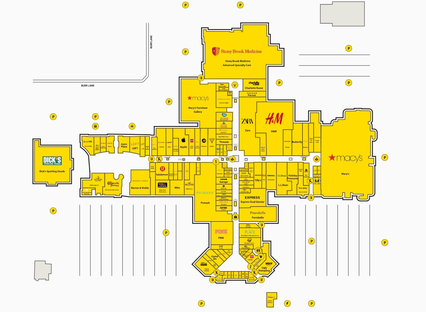 Smith Haven Mall Directory Map