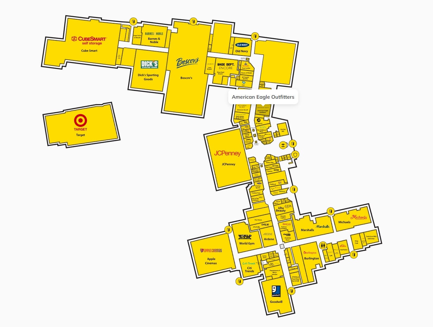 The Mall at Greece Ridge Directory Map