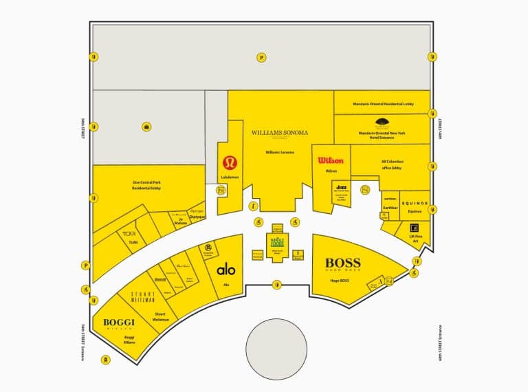 The Shops at Columbus Circle Directory Map