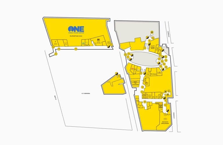 Westfield World Trade Center Directory Map by NYCMallpedia