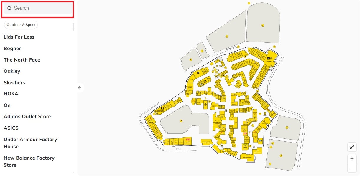 Woodbury Common Premium Outlets Directory Map Search