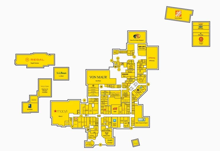 eastview mall directory map by nycmallpedia
