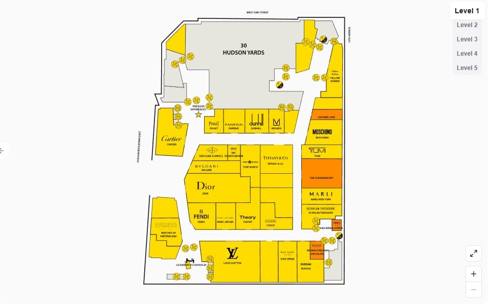 Restaurants, food and drink directory hudson yards by NYCMallPedia