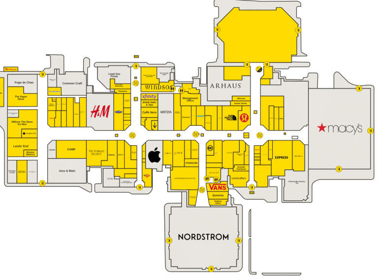 Burlington Mall Directory Map