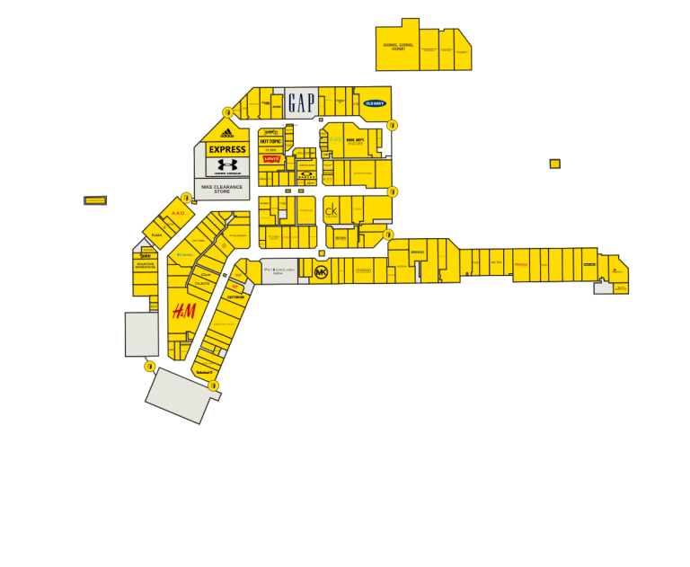 Fashion Outlets of Niagara Falls Directory Map