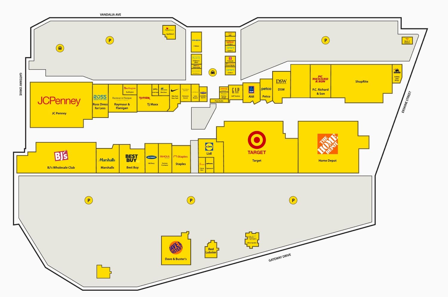 Gateway Center Directory Map