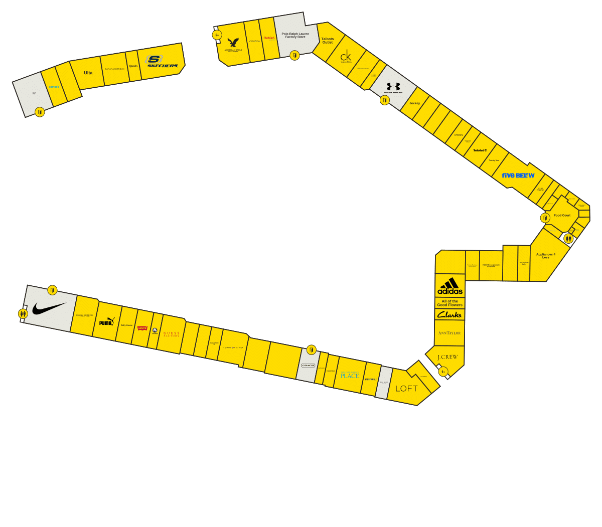 Jackson Premium Outlets Directory Map
