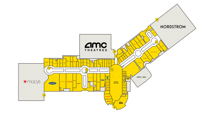 Menlo Park Mall Directory Map