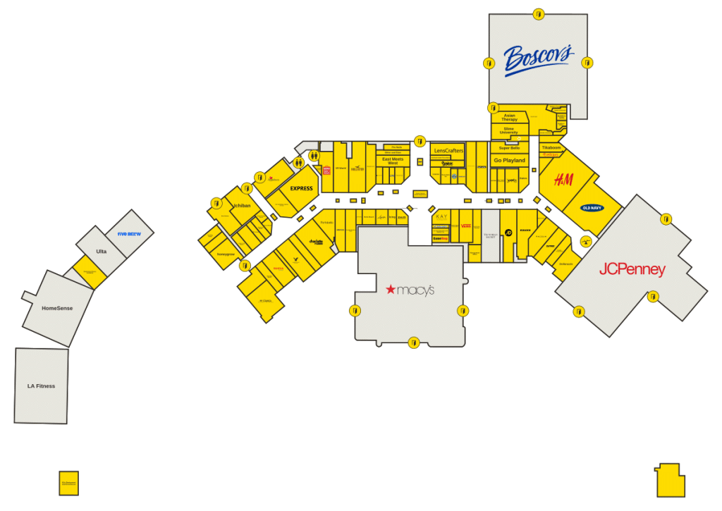 Ocean County Mall Directory Map