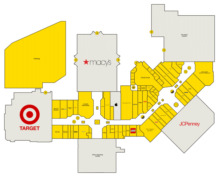 Pheasant Lane Mall Directory Map