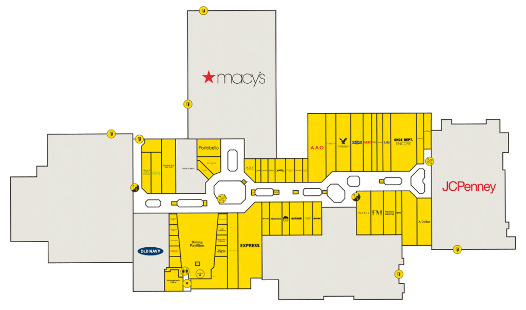 Quaker Bridge Mall Directory Map