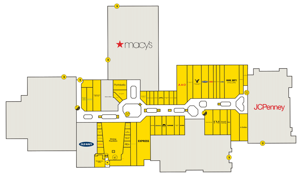 Quaker Bridge Mall Directory Map