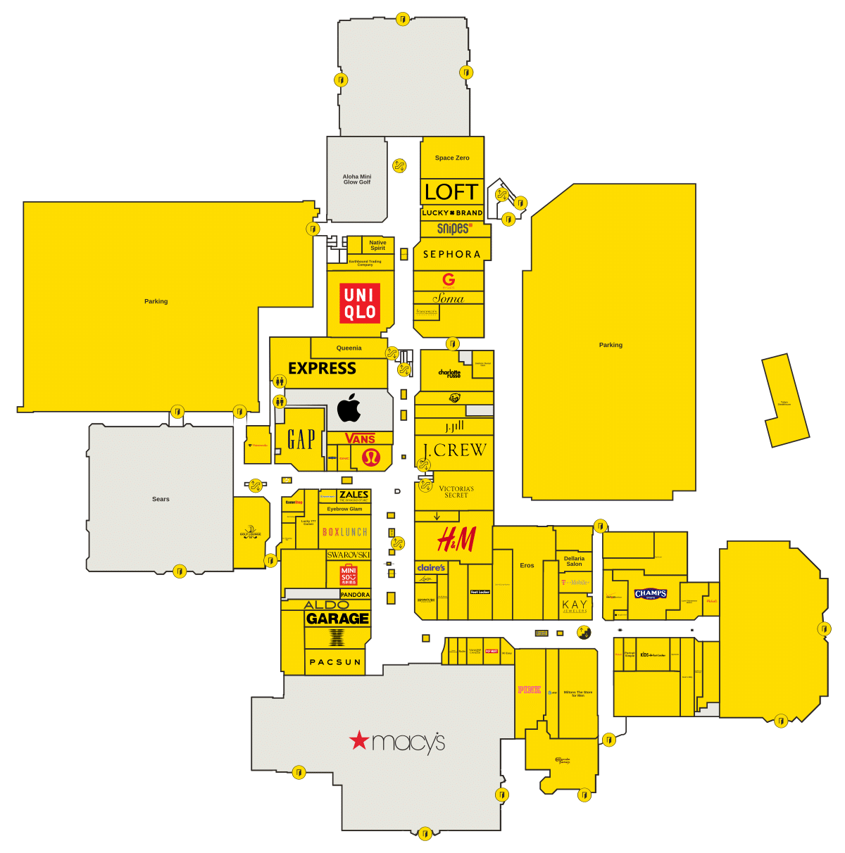 South Shore Plaza Directory Map