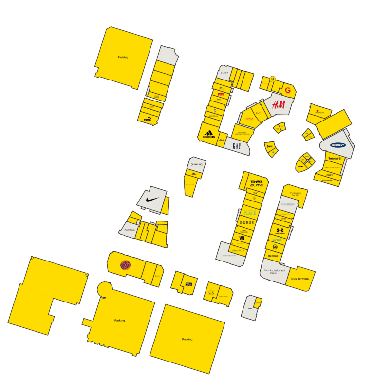Tanger Outlets Atlantic City Directory Map