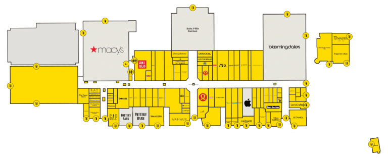 Walt Whitman Shops Directory Map