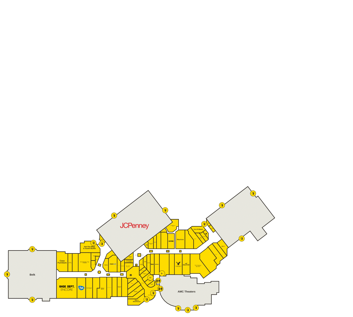 Apple Blossom Mall Directory Map