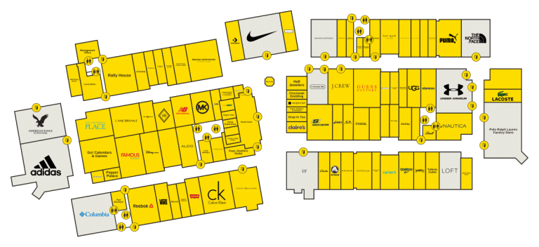 Cincinnati Premium Outlets Directory Map