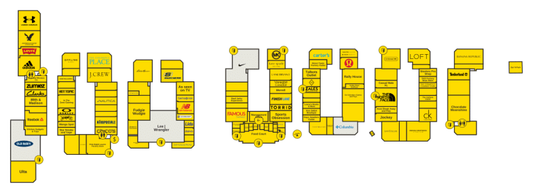 Grove City Premium Outlets Directory Map