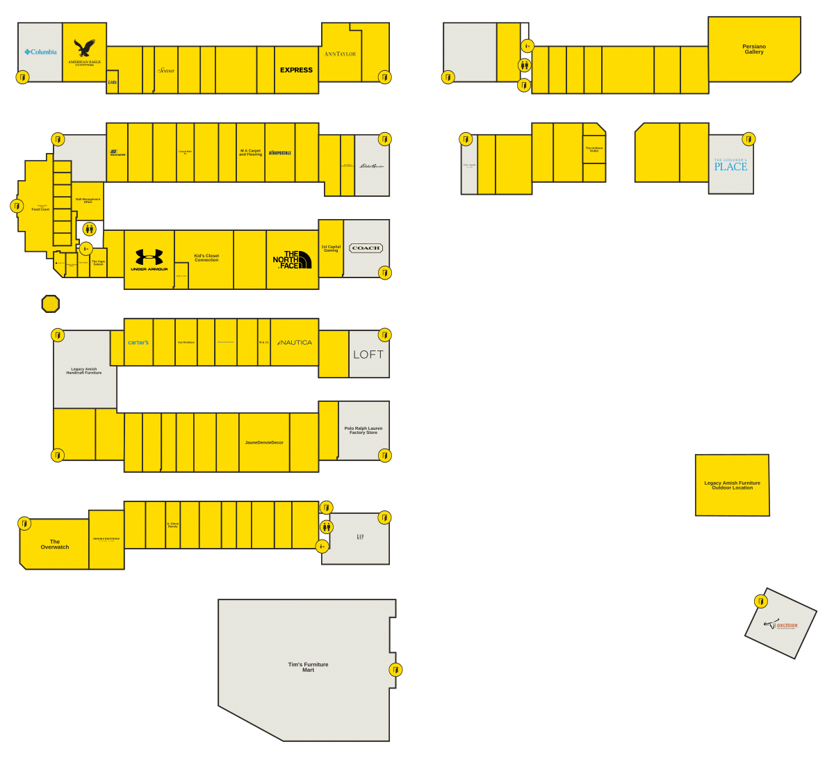 Hagerstown Premium Outlets Directory Map