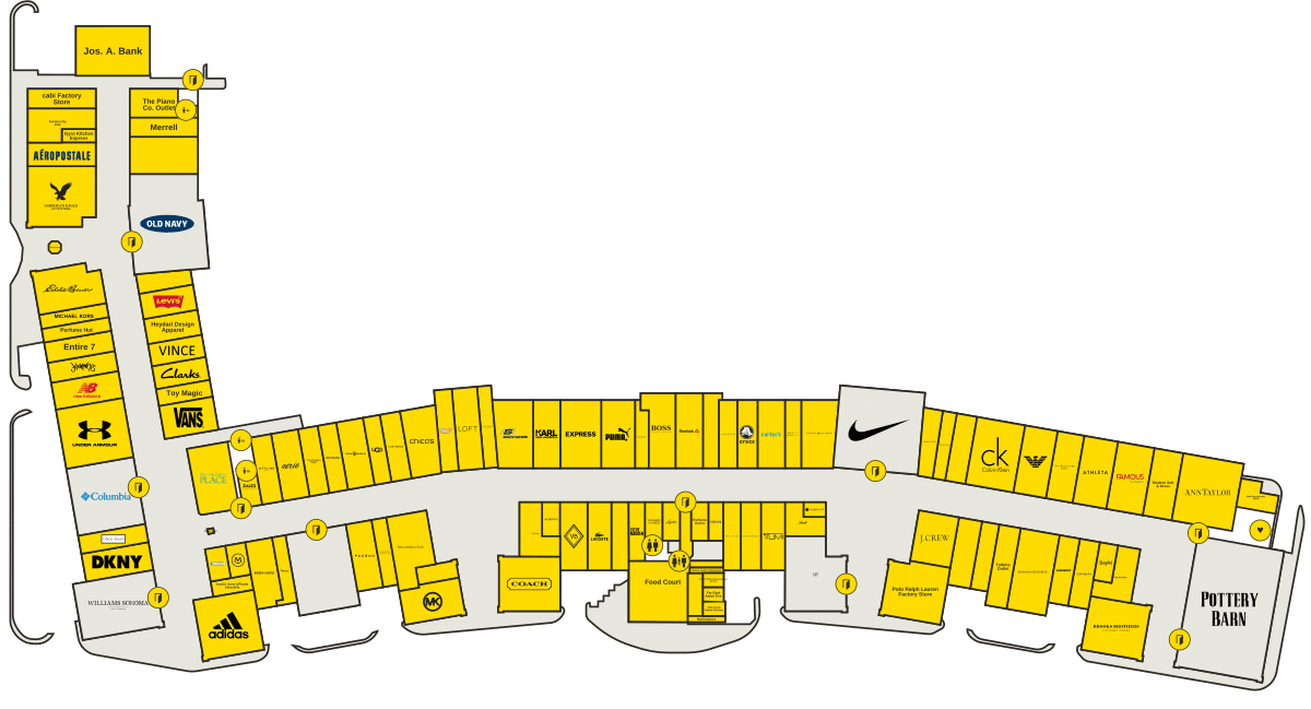 Leesburg Premium Outlets Directory Map