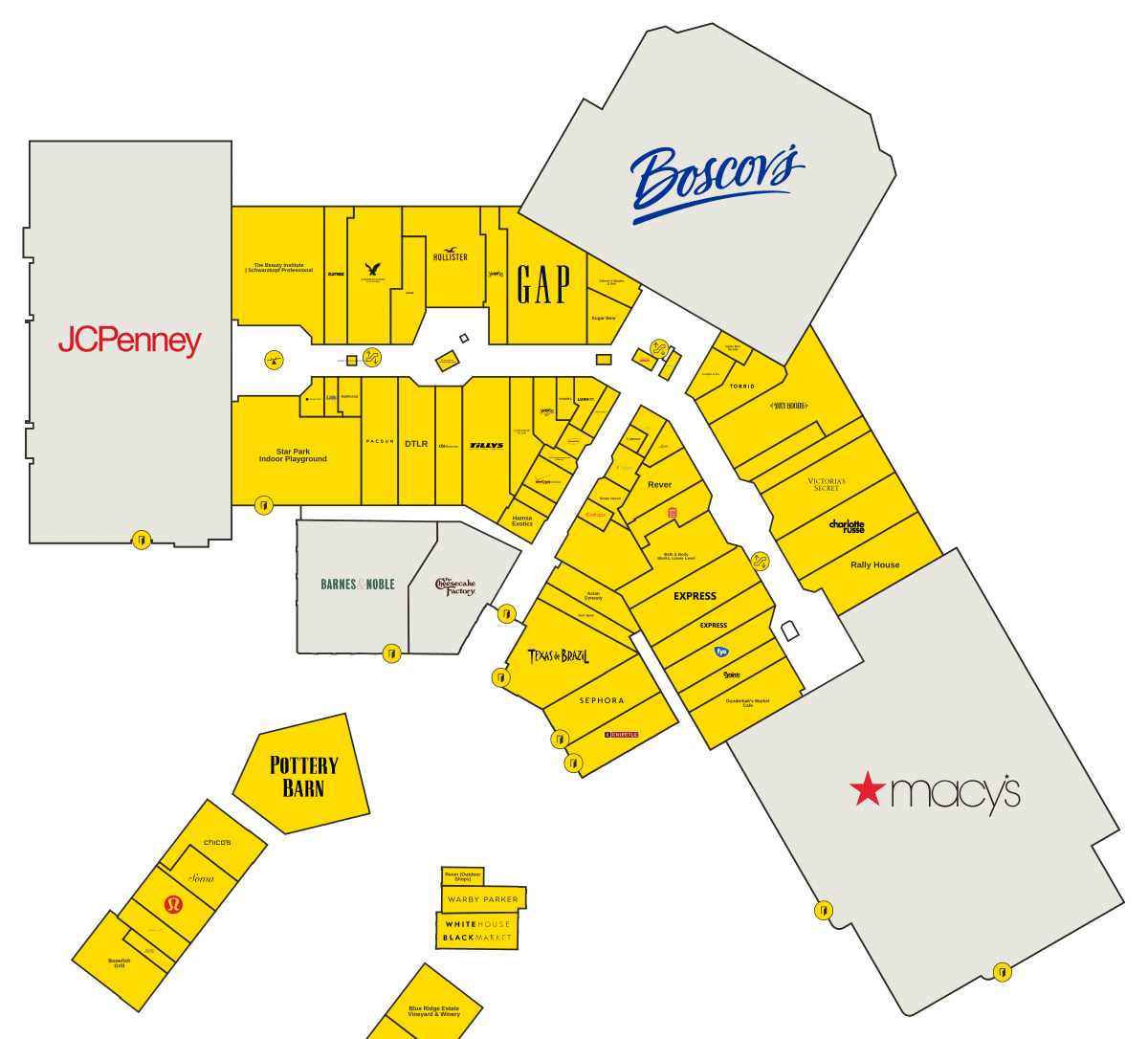 Lehigh Valley Mall Directory Map