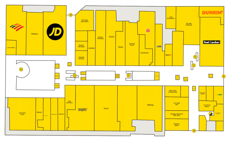Mondawmin Mall Directory Map
