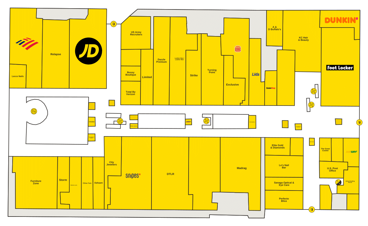 Mondawmin Mall Directory Map