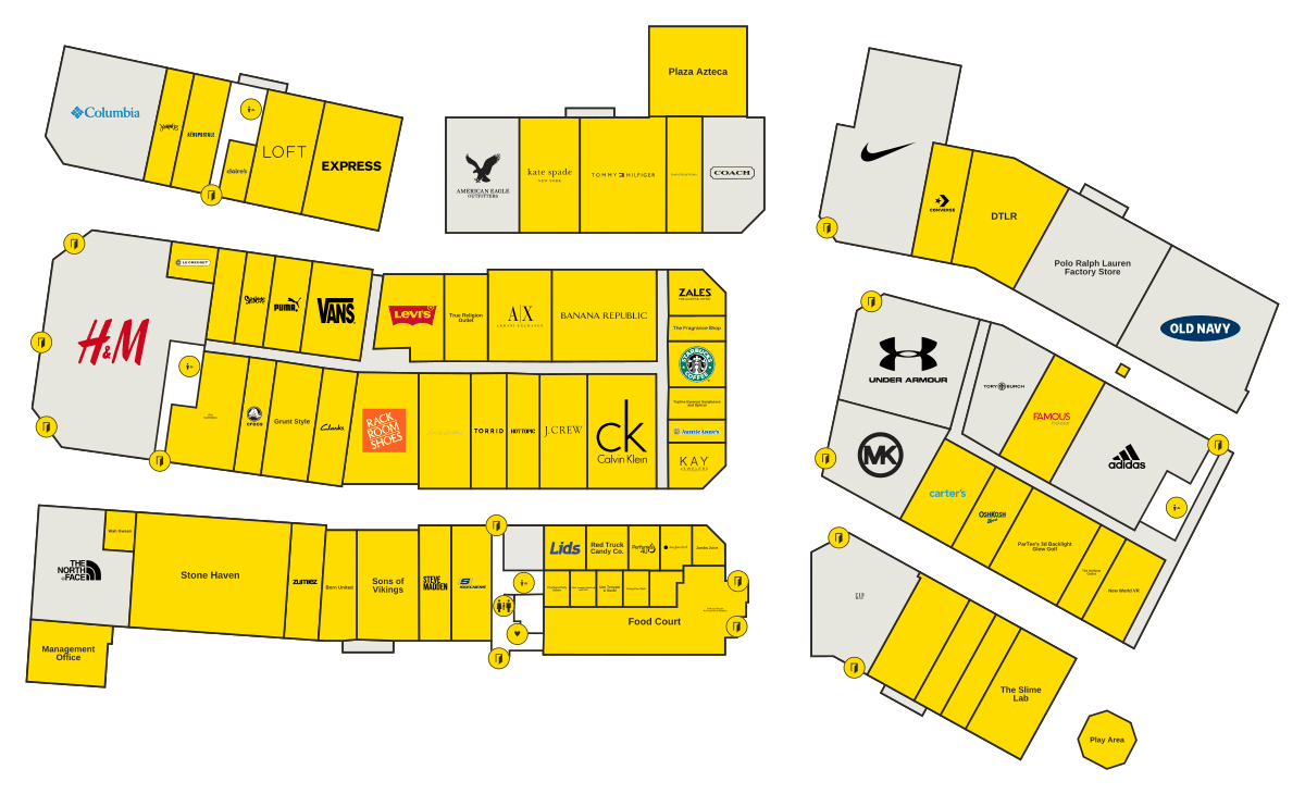 Norfolk Premium Outlets Directory Map