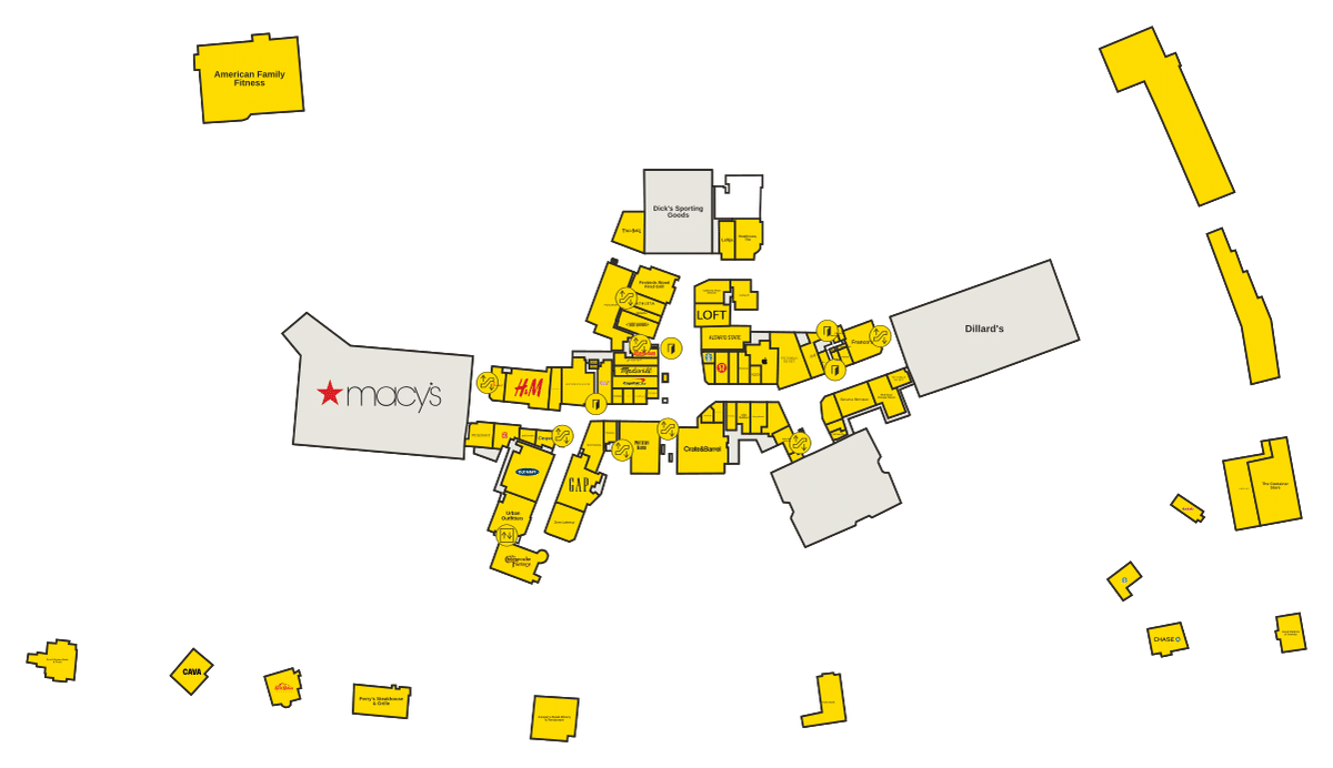 Short Pump Town Center Directory Map