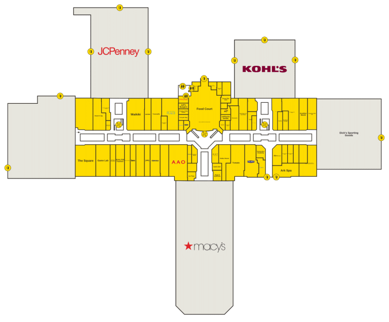 St. Charles Towne Center Directory Map