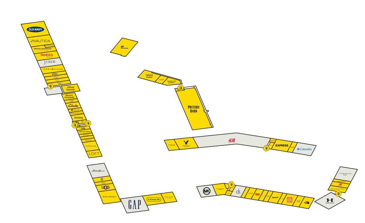 Tanger Outlets Lancaster Directory Map