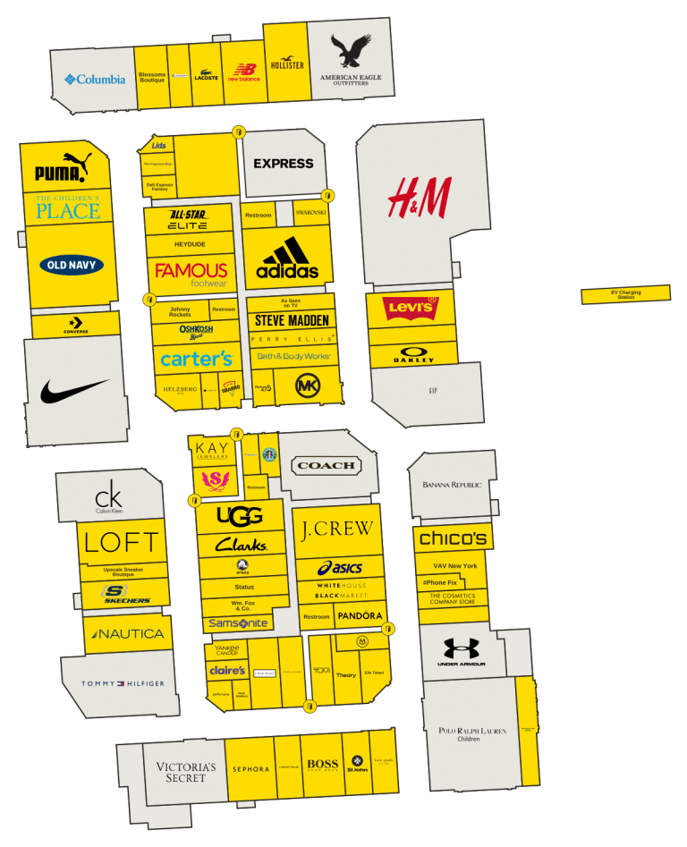 Tanger Outlets National Harbor Directory Map