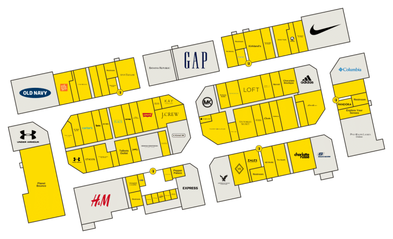 Tanger Outlets Pittsburgh Directory Map