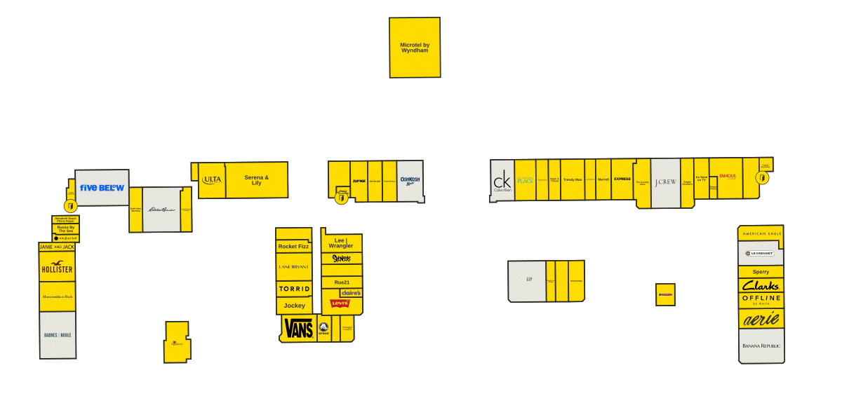 Tanger Outlets Rehoboth Beach Directory Map