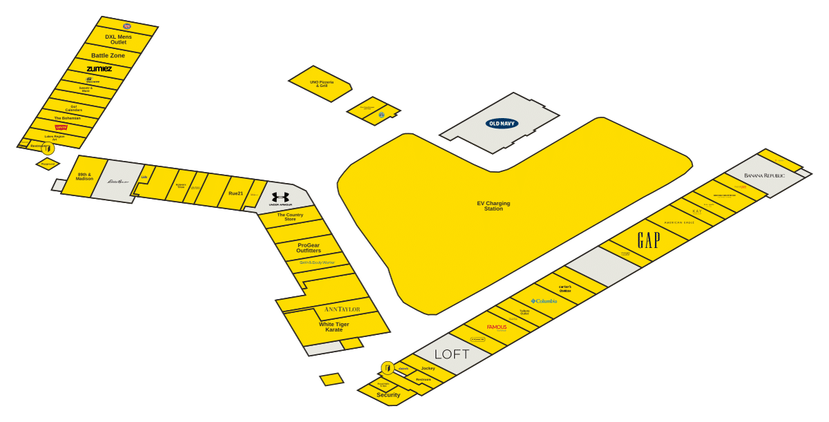 Tanger Outlets Tilton Directory Map
