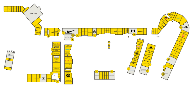 Williamsburg Premium Outlets Directory Map