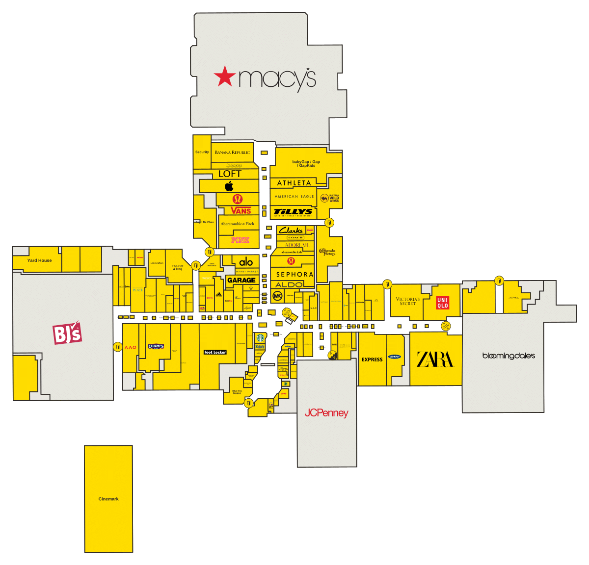 Willowbrook Mall Directory Map