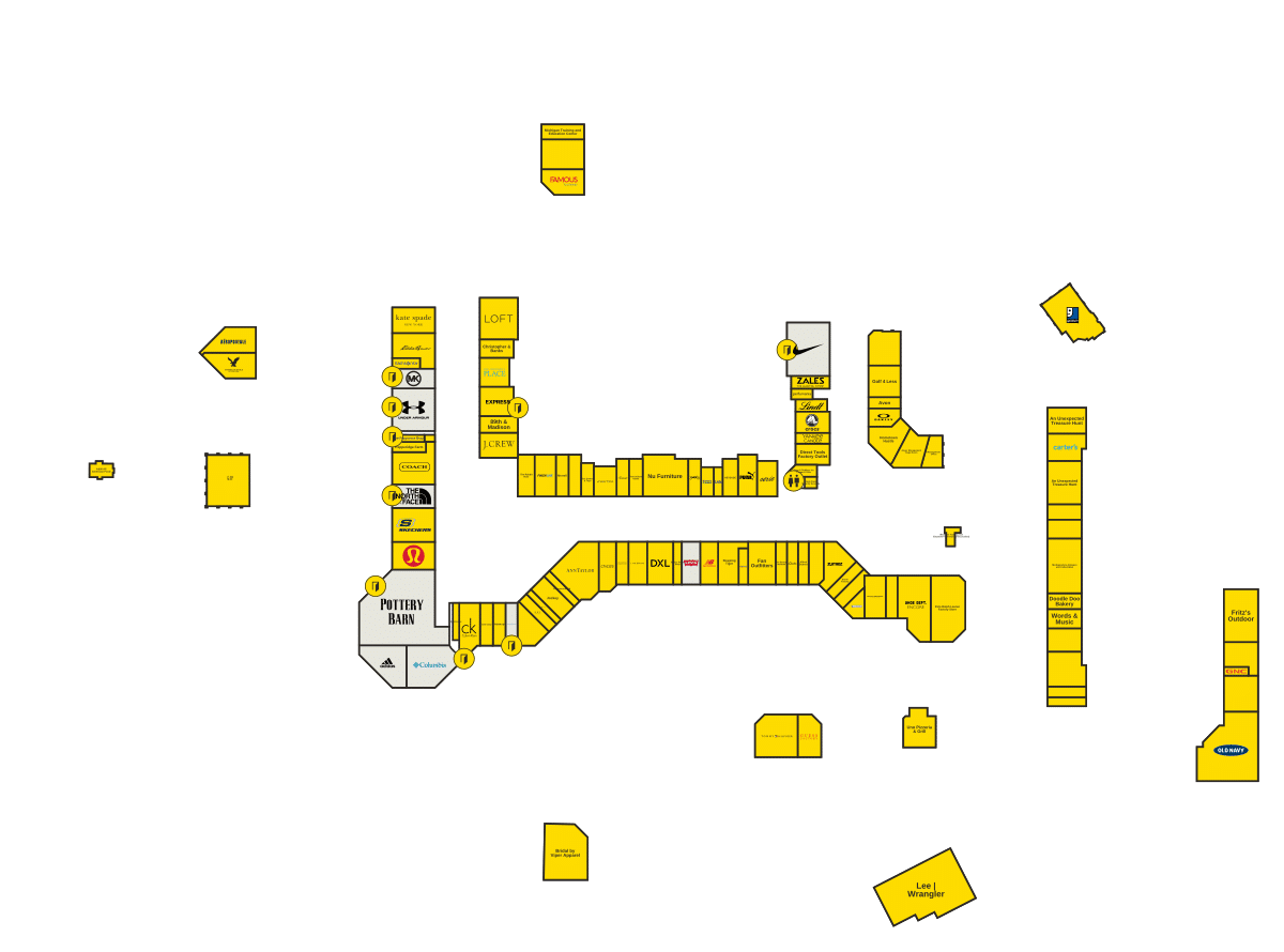 Birch Run Premium Outlets Directory Map