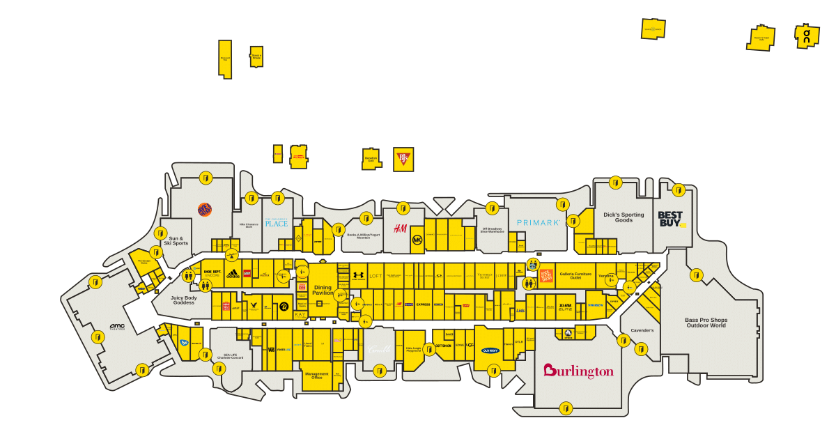 Concord Mills Directory Map