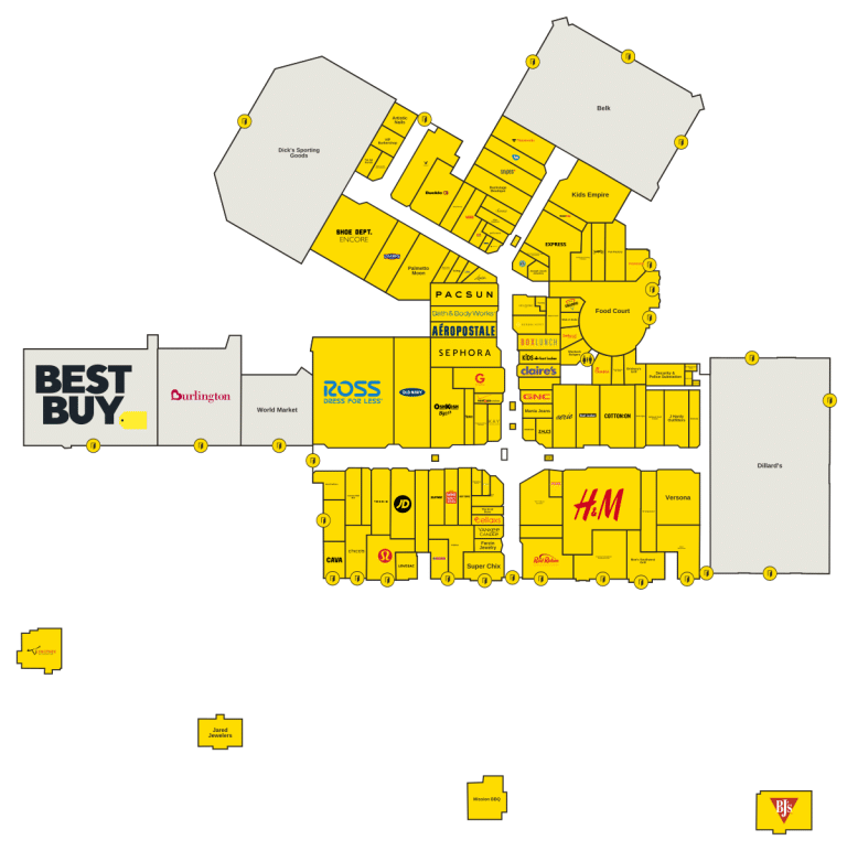 Cordova Mall Directory Map