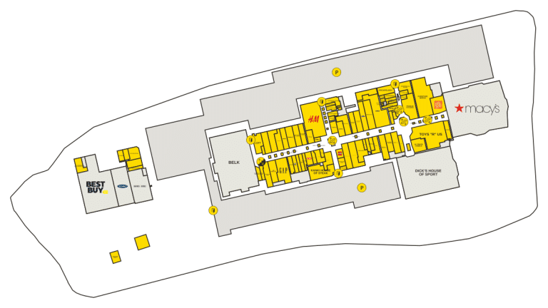 Crabtree Valley Mall Directory Map