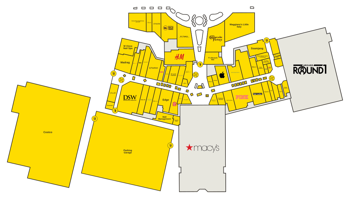 Cumberland Mall Directory Map