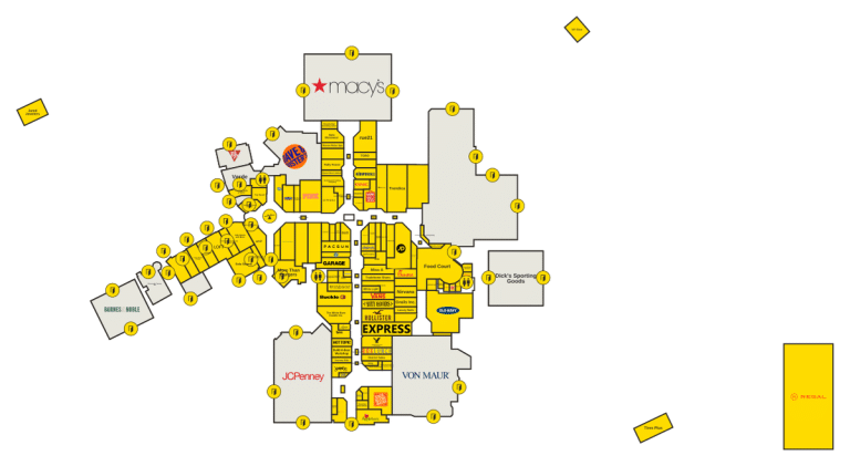 Greenwood Park Mall Directory Map
